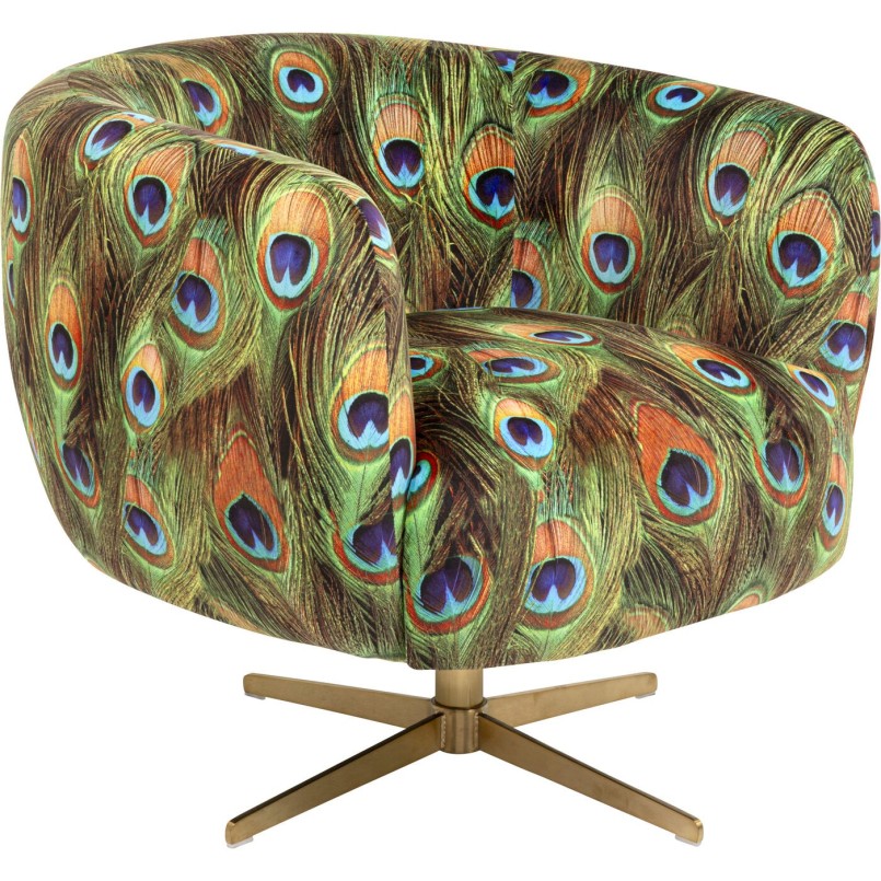Fauteuil pivotant plumes de paon  - Kare Design