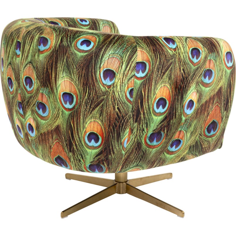 Fauteuil pivotant plumes de paon  - Kare Design
