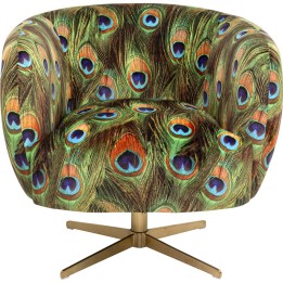 Fauteuil pivotant plumes de paon  - Kare Design