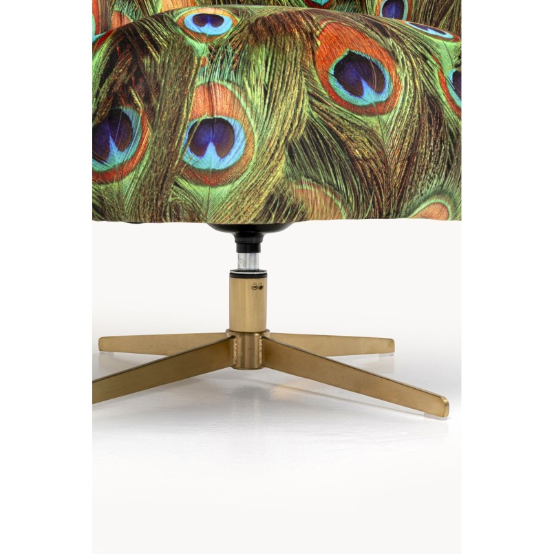 Fauteuil pivotant plumes de paon  - Kare Design