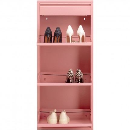 Casier à chaussures Caruso rose 3+1 tiroirs Kare Design