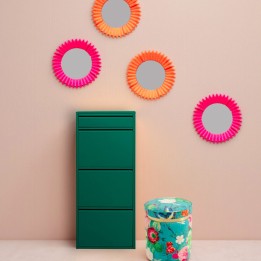 Miroir rond orange - Hermosa - Kare Design