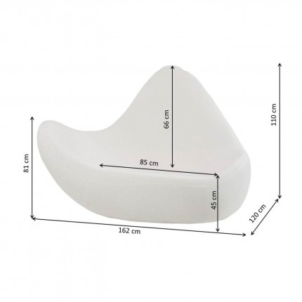 Fauteuil Glow Wave blanc Kare Design