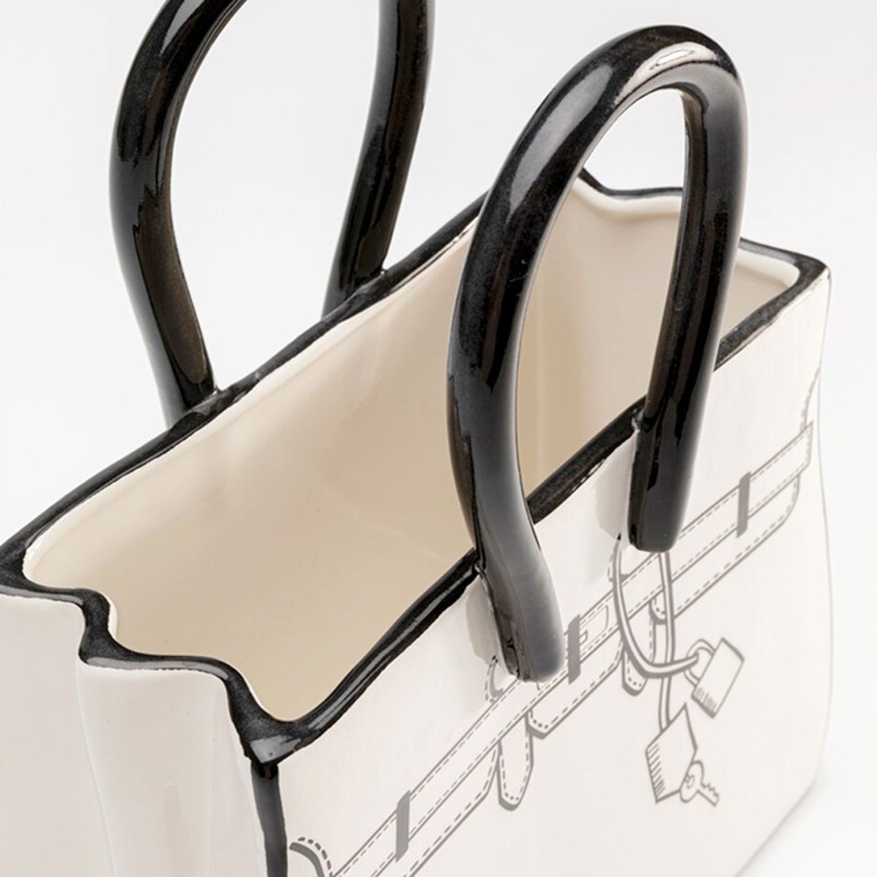 Vase Favola bag white and black Kare Design
