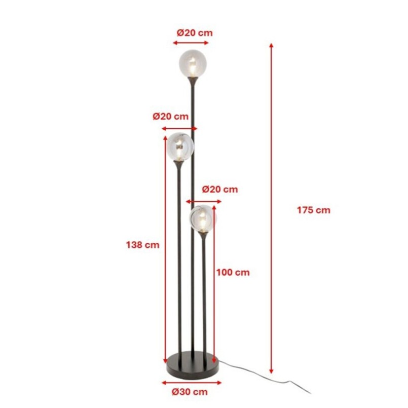 Floor Lamp Al Capone 175cm black Kare Design