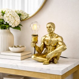 Lampe homme assis doré - Kare Design