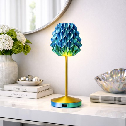 Lampe Swirl Sunset dorée Kare Design