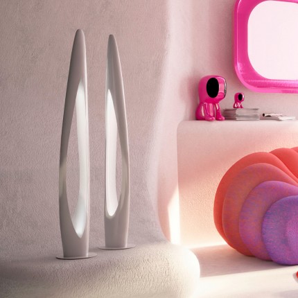 Lampadaire Flow Flame 132cm blanc Kare Design