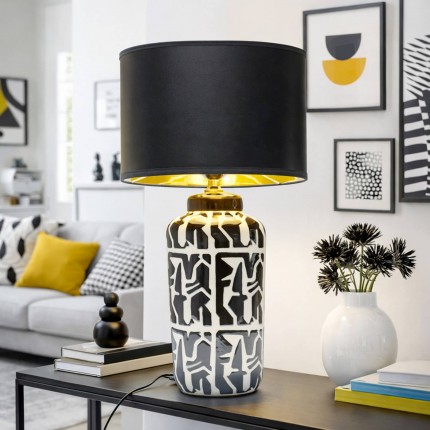 Table Lamp Artistico black and white Kare Design