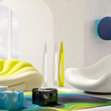 Floor Lamp Flow Flame 132cm green Kare Design