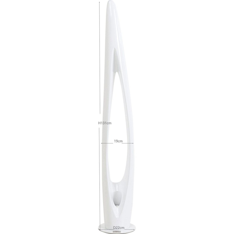 Lampadaire design blanc - Flow Flame - Kare Design