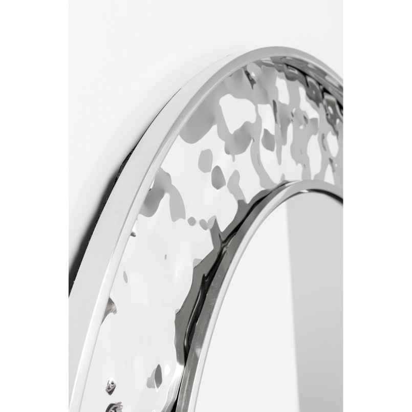 Miroir rond en acier chromé - Carino - Kare Design