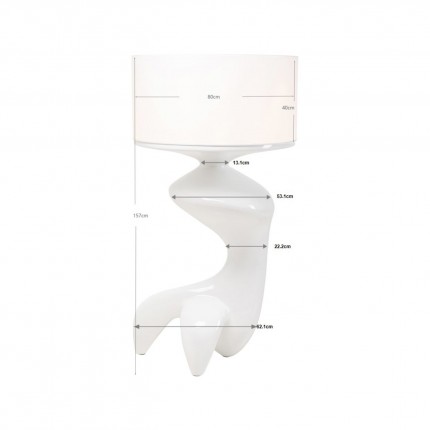 Lampadaire Flow Figure 157cm blanc Kare Design