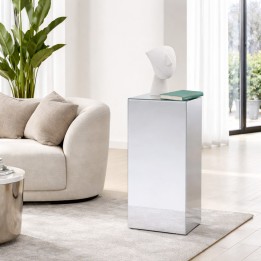 Table d'appoint piédestal en verre miroir - Luxury - Kare Design
