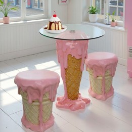 Tabouret glace à la fraise - Kare Design