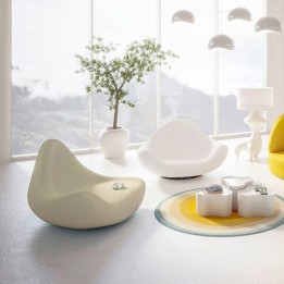 Fauteuil design beige - Glow Wave - Kare Design