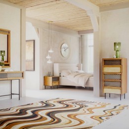 Tapis marron vagues abstraites - New Wave - Kare Design