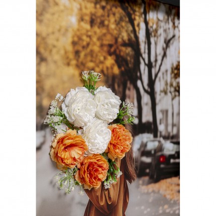 Canvas Picture woman bouquet 3D autumn 64x94cm Kare Design