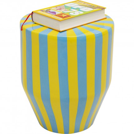Table d'appoint Candy 30cm bleue et jaune Kare Design