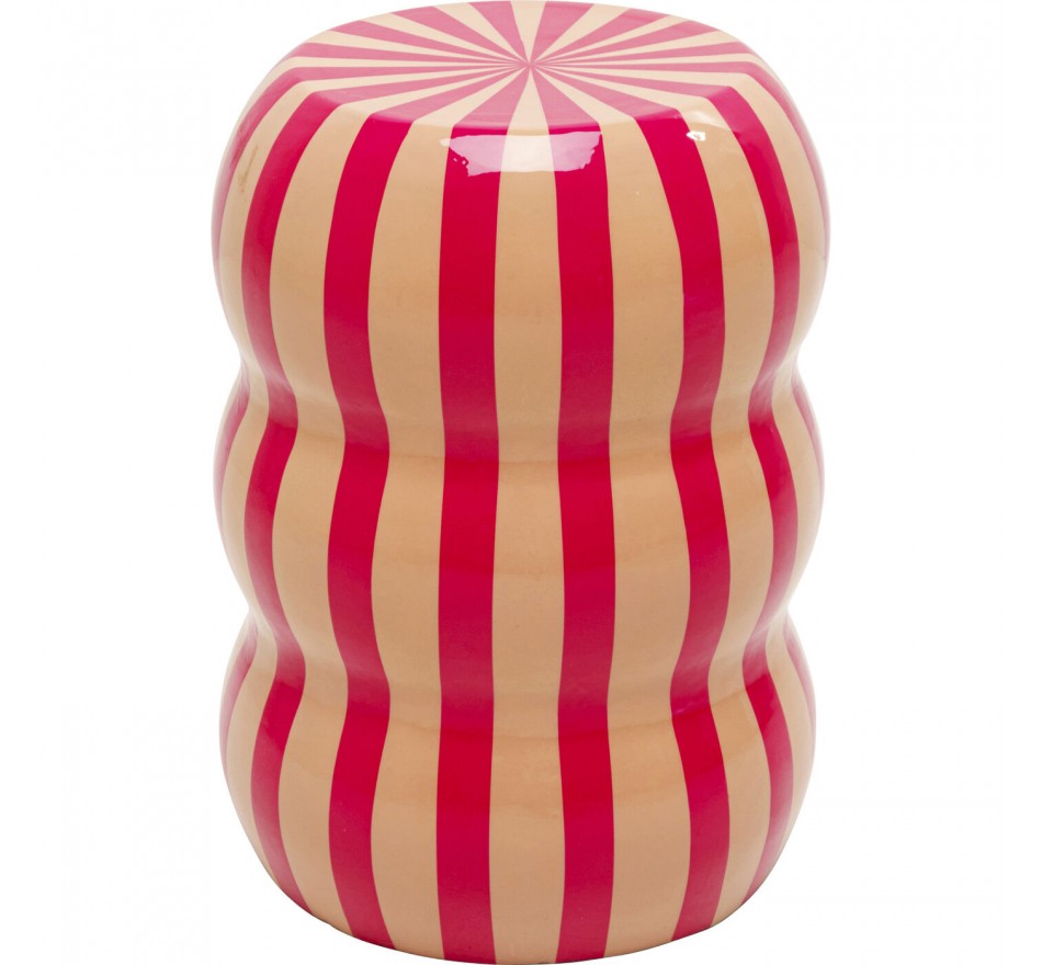 Table d'appoint Candy 30cm rose et beige Kare Design