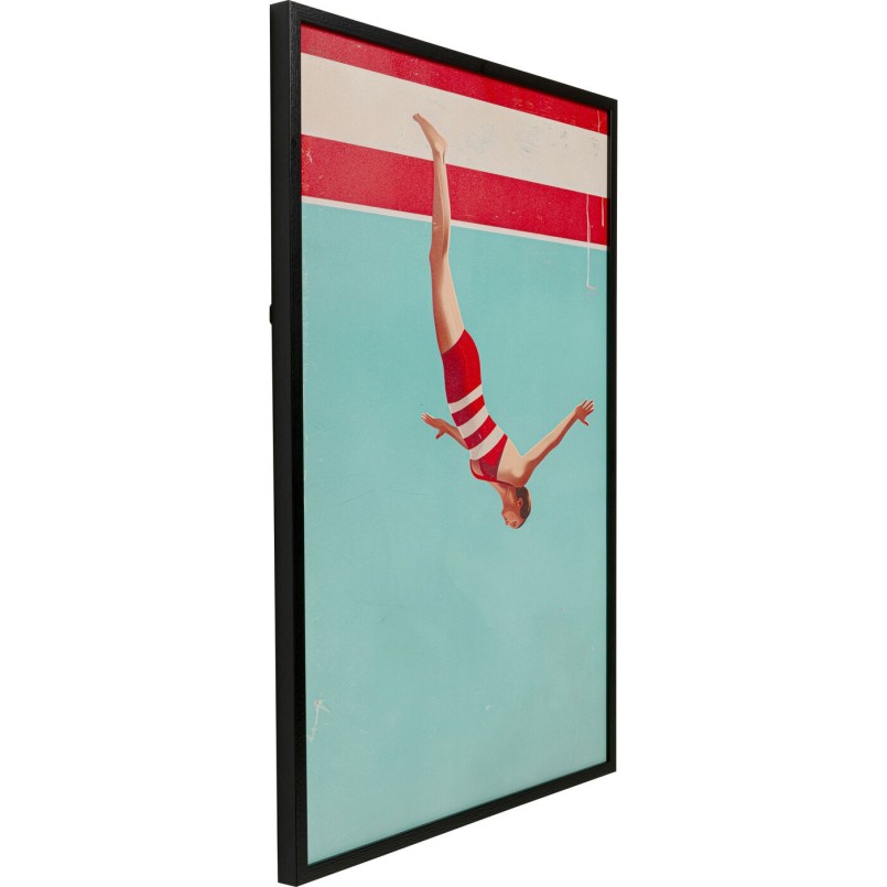 Tableau encadré Jumping Girl Down 103x73cm