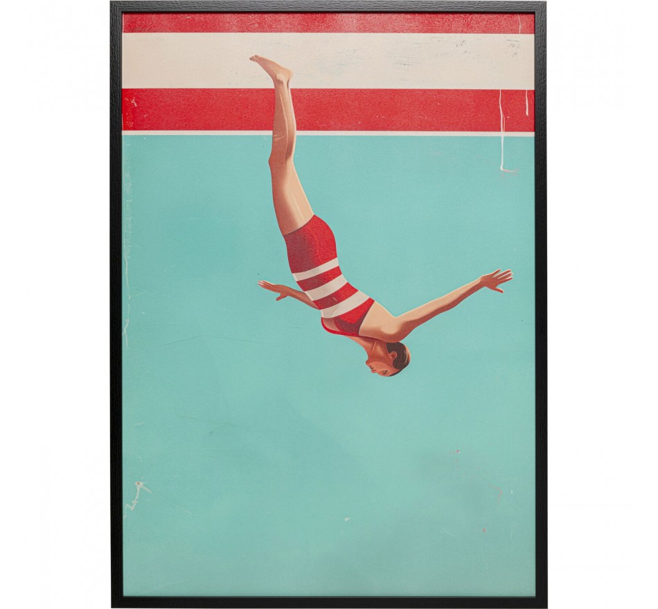 Affiche encadrée plongeon 73x103cm Kare Design