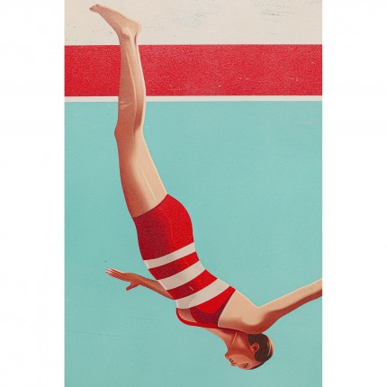 Affiche encadrée plongeon 73x103cm Kare Design