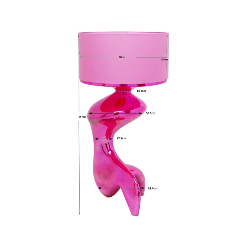 Lampadaire Flow Figure fuchsia 157cm