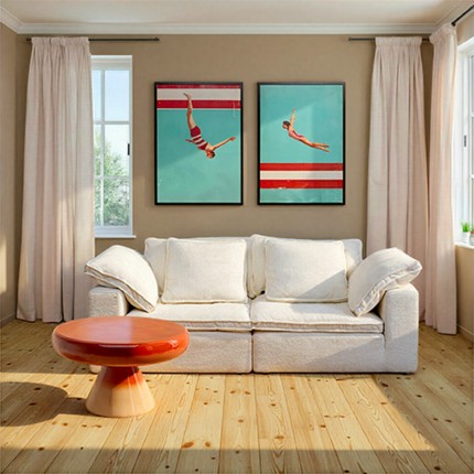 Affiche encadrée plongeon 73x103cm Kare Design