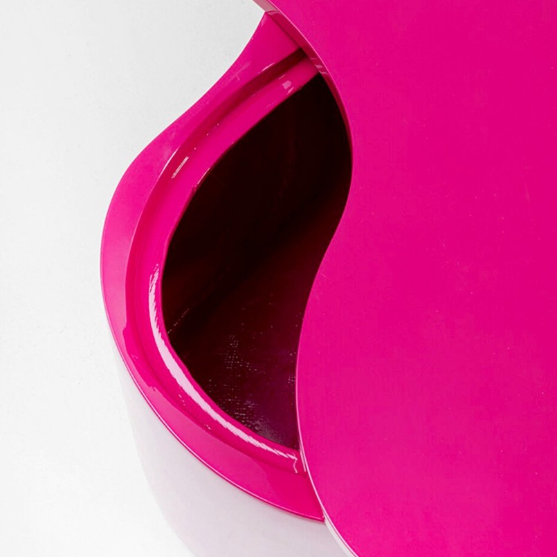 Table basse rose avec coffre de rangement - Lotus - Kare Design