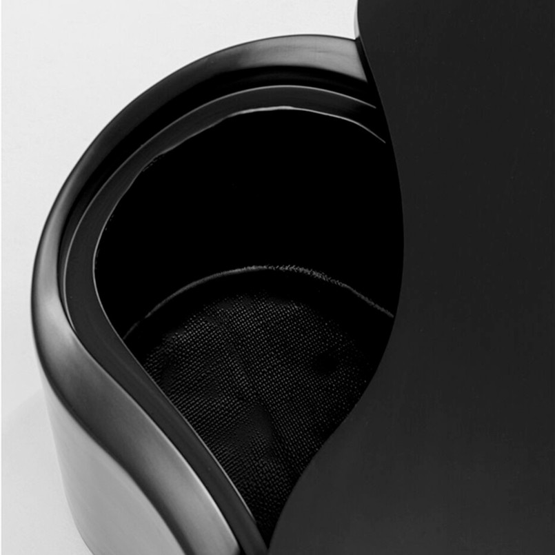 Table basse noire avec coffre de rangement - Lotus - Kare Design