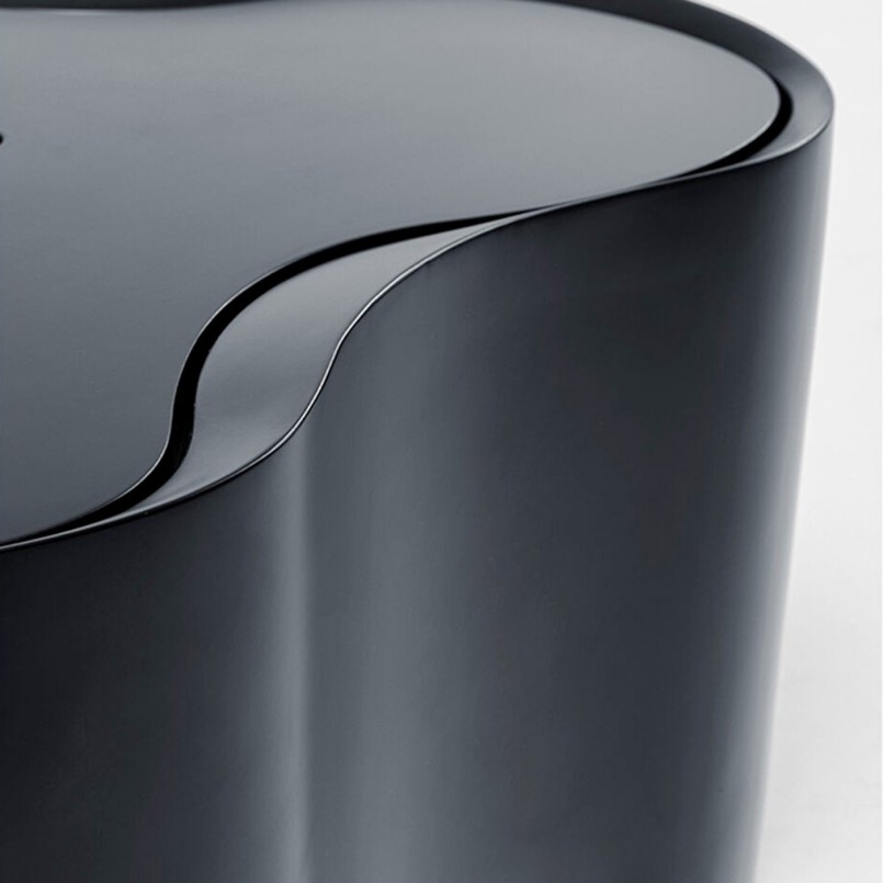 Table basse noire avec coffre de rangement - Lotus - Kare Design