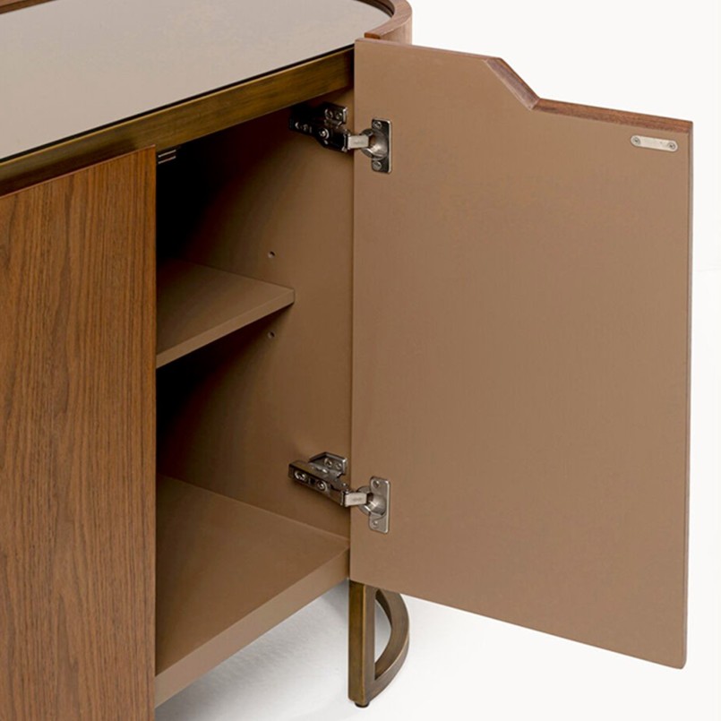 Buffet effet bois et verre teint - Giorgio - Kare Design