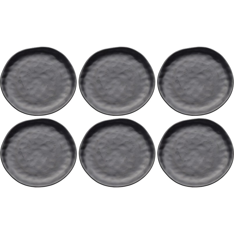 Assiettes noires en faïence - Organic - Kare Design