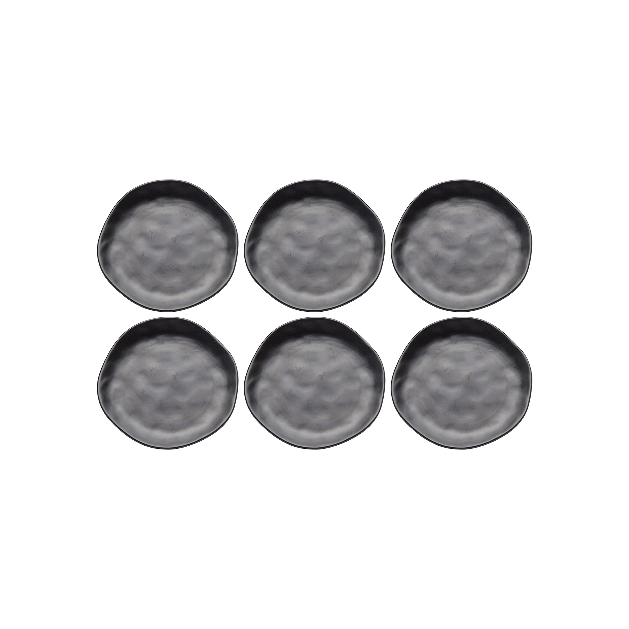Plate Organic Ø20cm black (6/Set) Kare Design