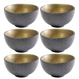 Grey and gold porcelain bowls - Diva - Kare Design