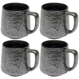Black stoneware mugs - Cosmos - Kare Design