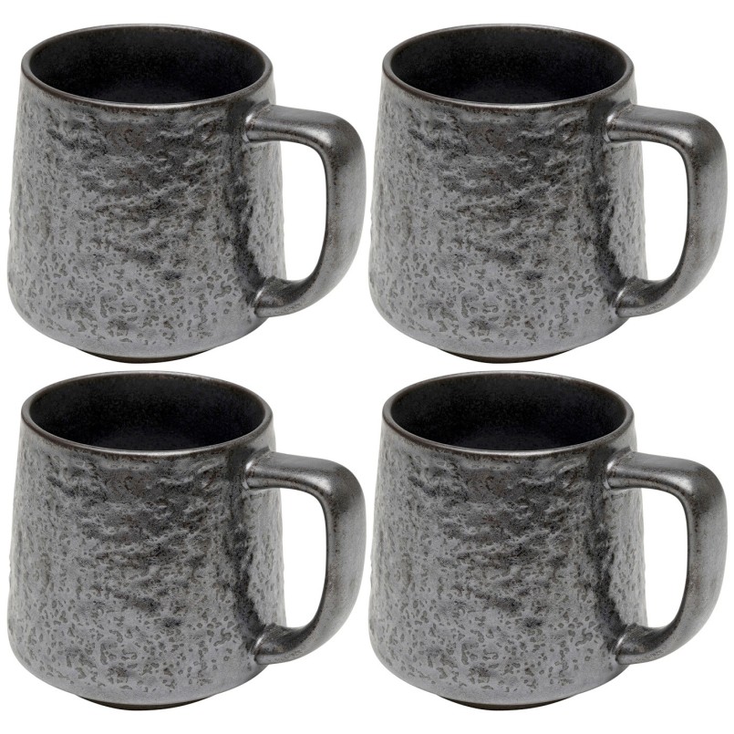 Black stoneware mugs - Cosmos - Kare Design