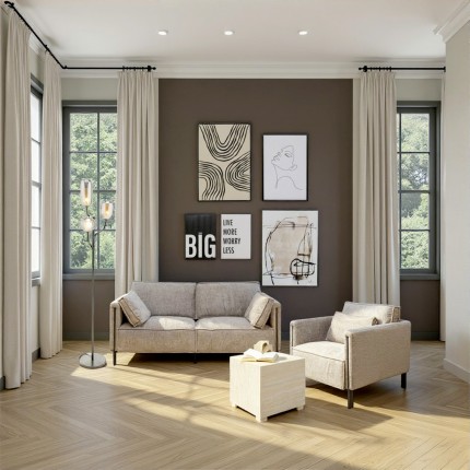 Peinture Frame Dust 100x100cm grise Kare Design