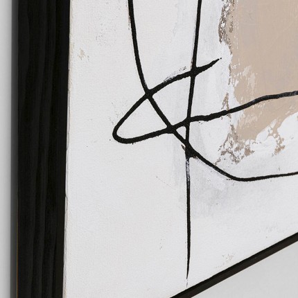 Peinture Frame Dust 100x100cm grise Kare Design