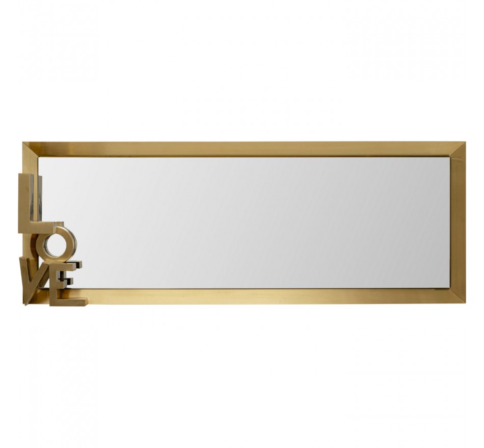 Miroir Love 3D 40x110cm doré Kare Design