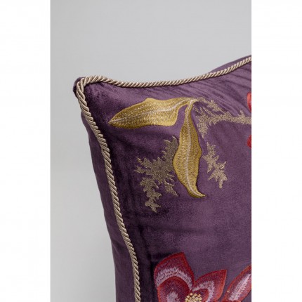 Coussin violet fleurs Kare Design