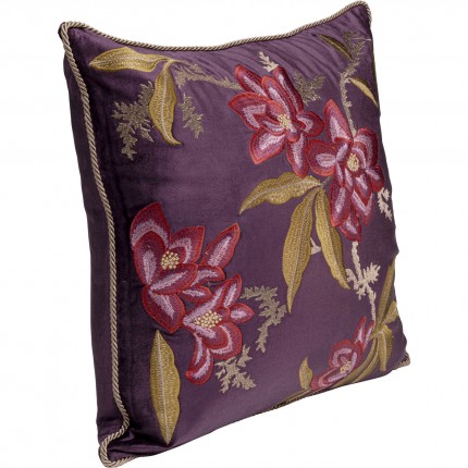 Coussin violet fleurs Kare Design
