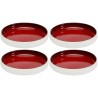 Assiettes creuses en porcelaine rouge et blanche - Colorino - Kare Design
