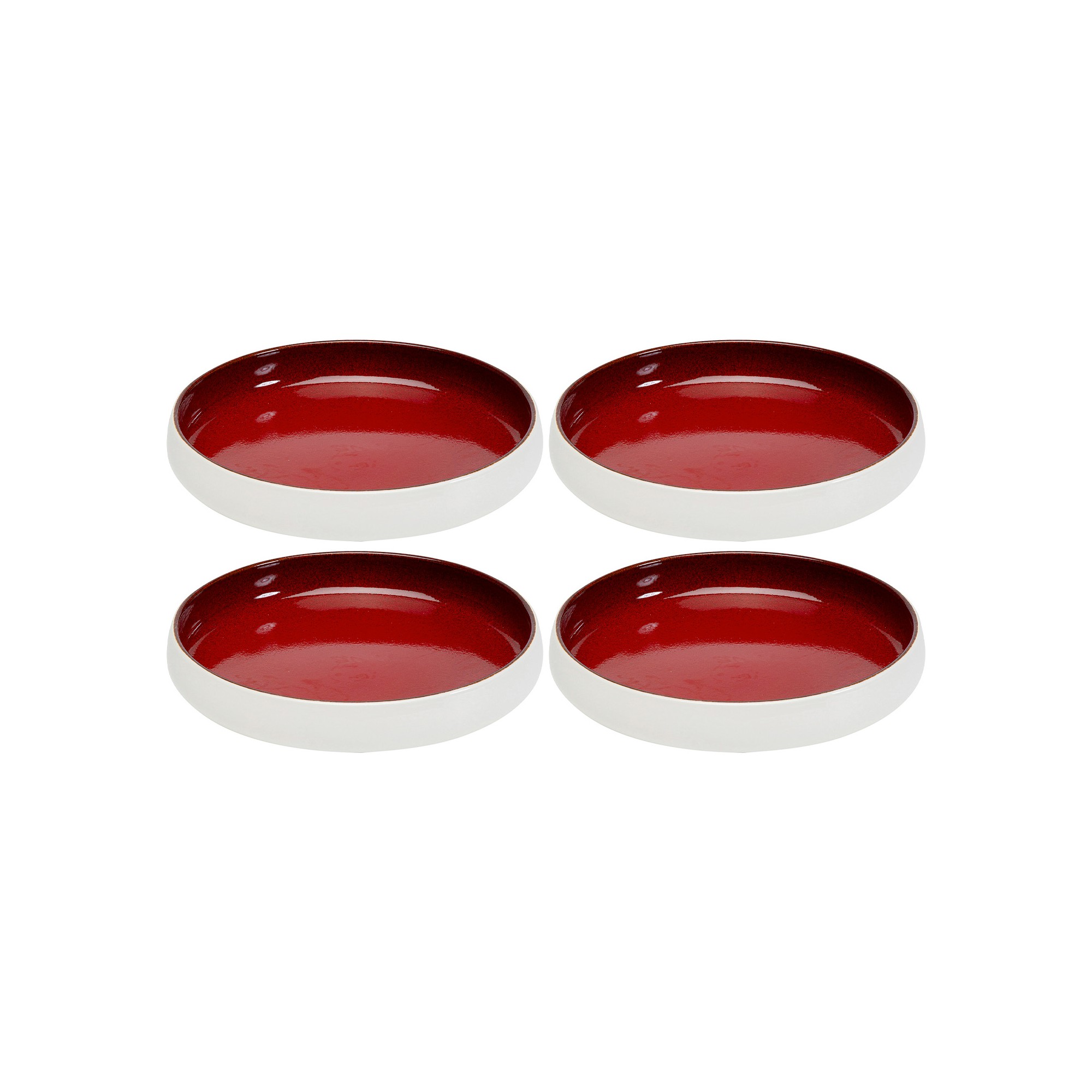 Plate Deep Colorino red Ø21cm (4/set) Kare Design