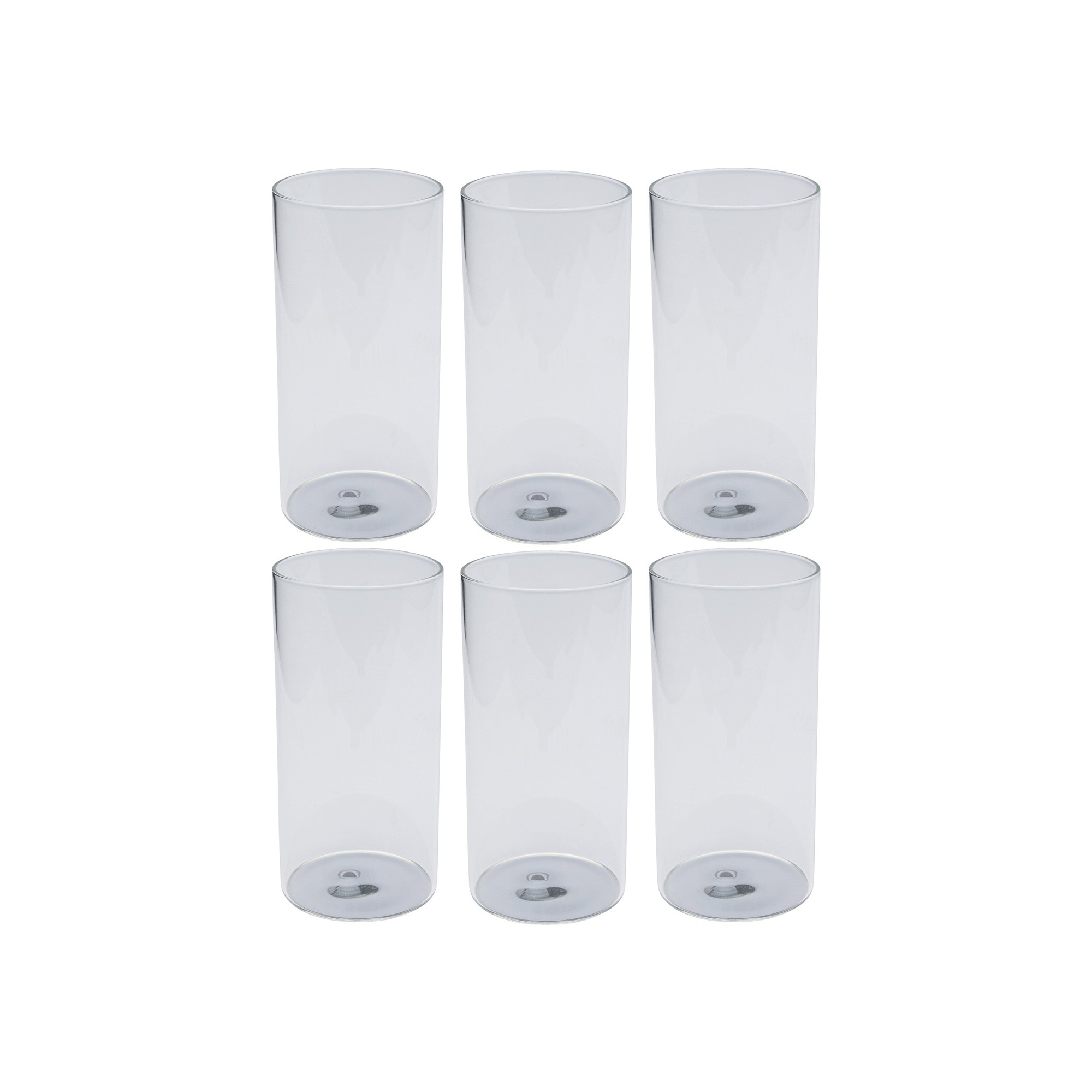 Verres hauts Electra argentés set de 6 Kare Design