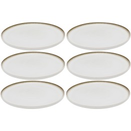 Assiettes plates scandinaves en grès blanc - Elio - Kare Design