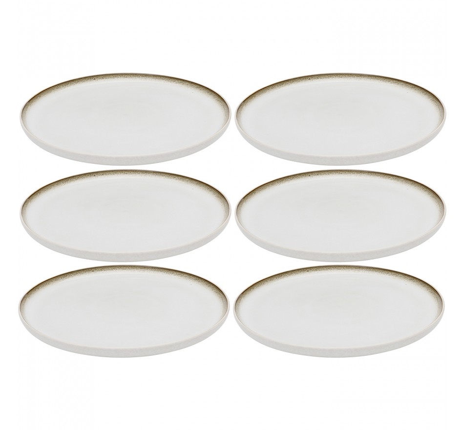 Assiettes Elio 21cm set de 6 Kare Design