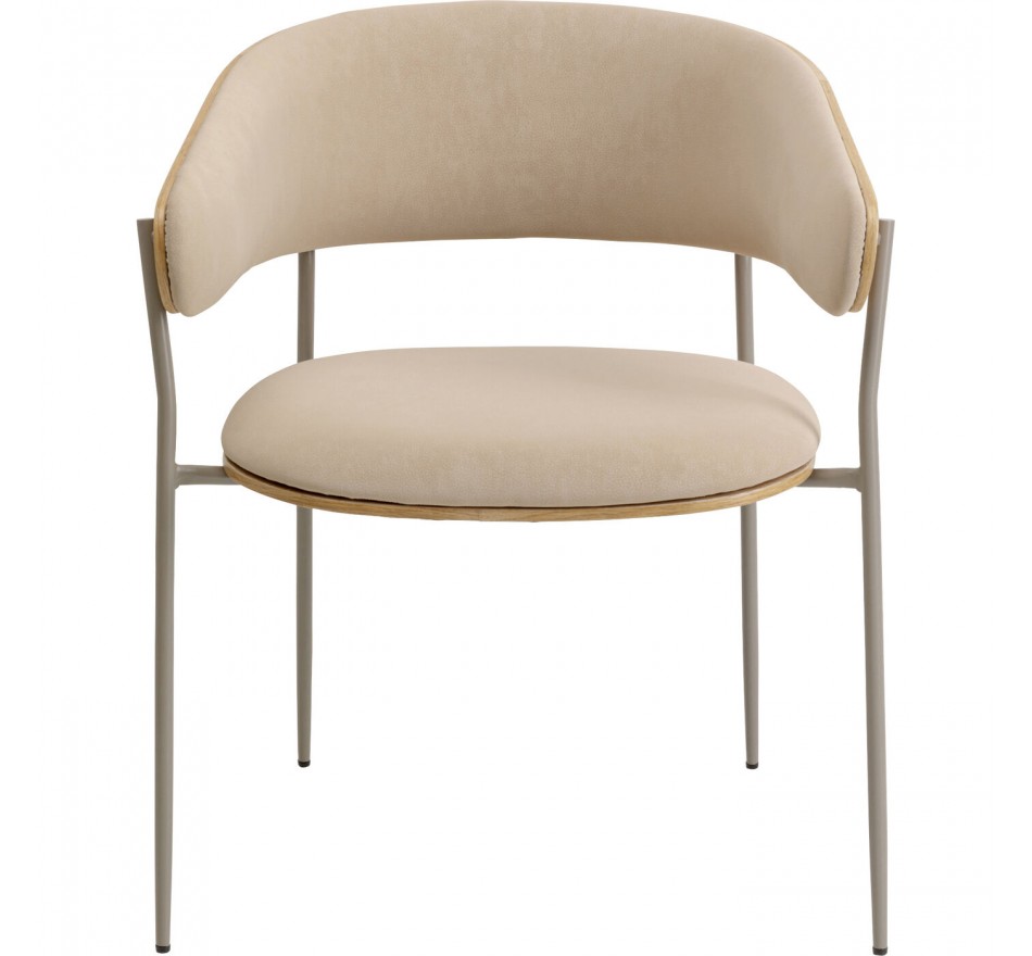 Chaise avec accoudoirs Cindy chêne Kare Design