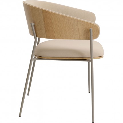 Chair with armrests Cindy oak Kare Design